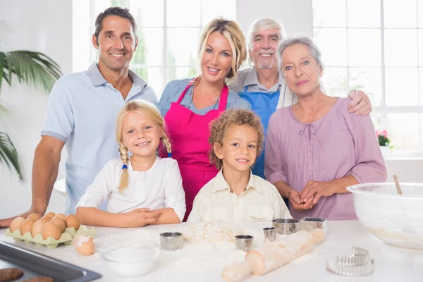 Family cooking together