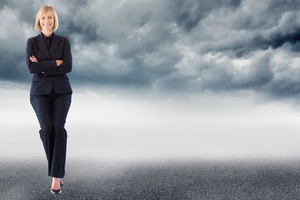 Businesswoman smiling at the camera