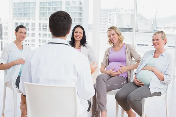 Pregnant women at antenatal class