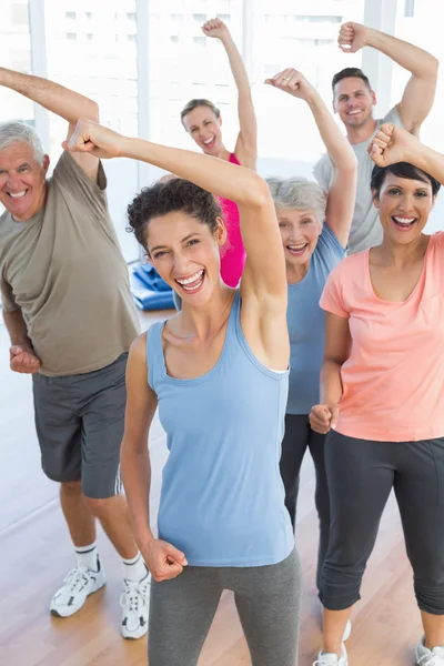 People doing power fitness exercise