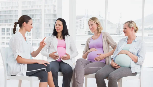 Pregnant women at antenatal class