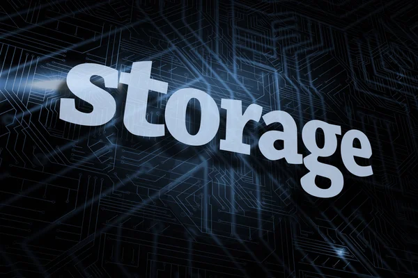Storage against futuristic black background