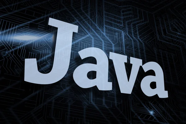 Java - against futuristic black and blue background