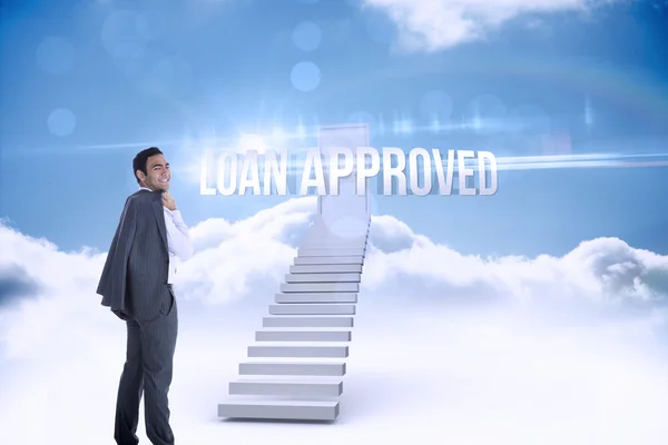 Loan approved against shut door at top of stairs in the sky