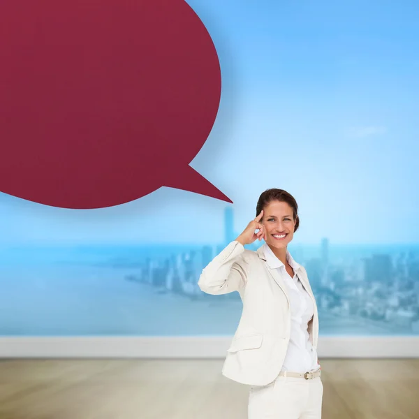 Businesswoman with speech bubble