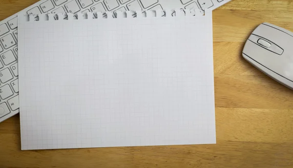 Overhead of graph paper on keyboard