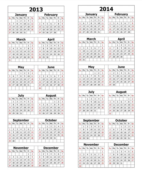 2013 2014 calendar — Stock Photo © Kadir Tinte #12525246