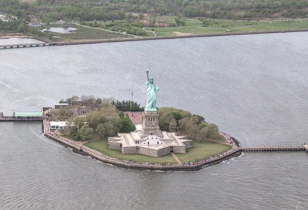 Statue of Liberty from a helicopter