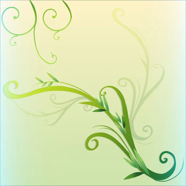 Green vine leaf border design