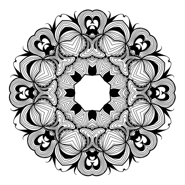 Ornamental round lace pattern is like mandala