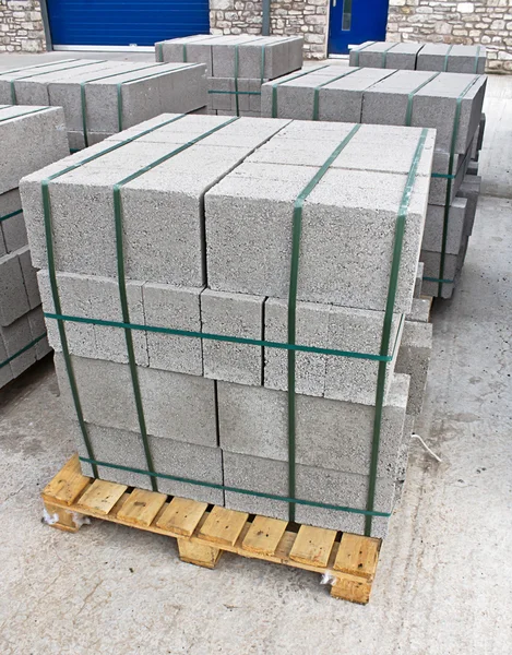 Pallet of breeze blocks