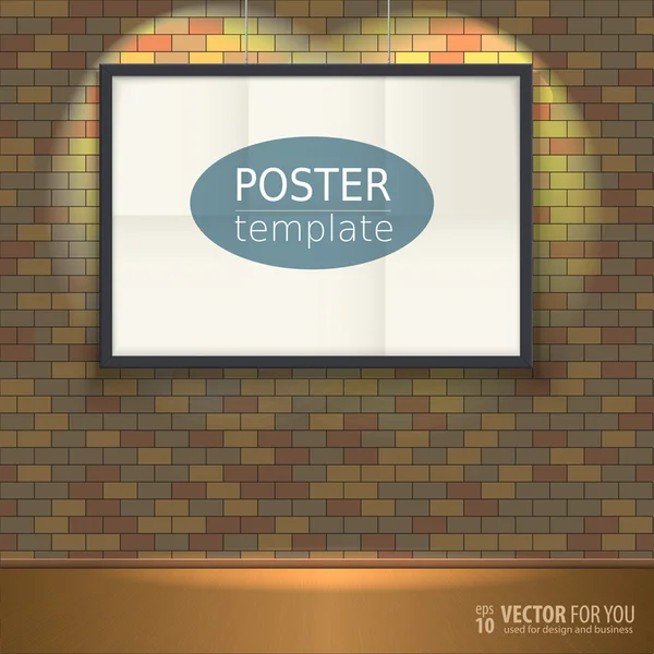 Poster template with frame. Easy to edit