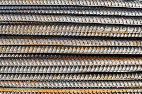 Steel Rebar Background with Construction Copyspace