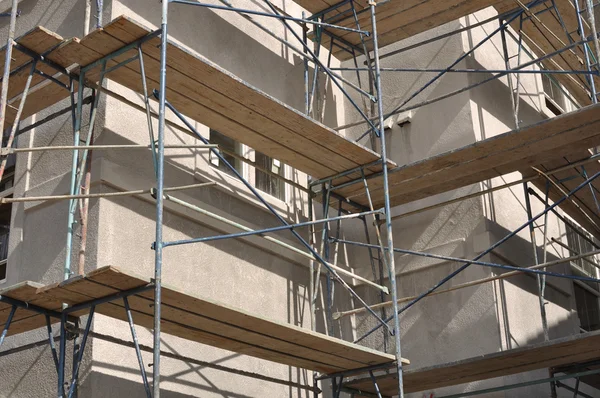 Scaffolding on a new apartment complex