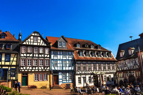 The medieval city center of historical Gelnhausen in Germany.