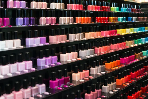 Set of color nail polish.