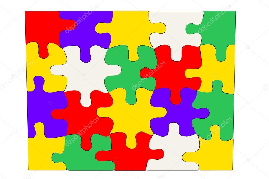 Cartoon image of puzzle pieces — Stock Photo © 3drenderings 39902607