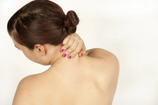 Young female with shoulder pain