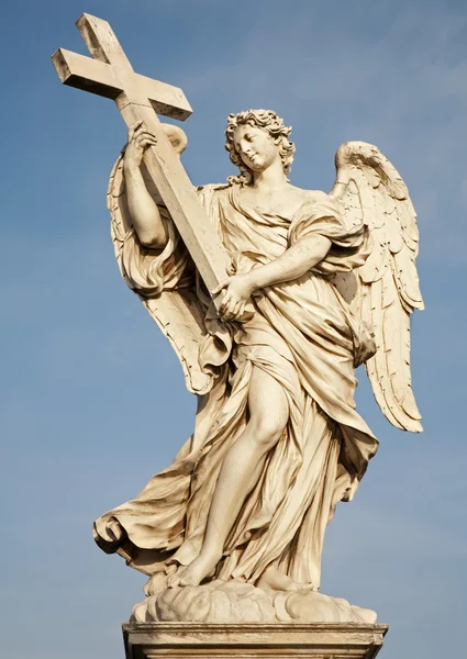 Rome - Statue of angel with the Cross — Stock Photo #14351765