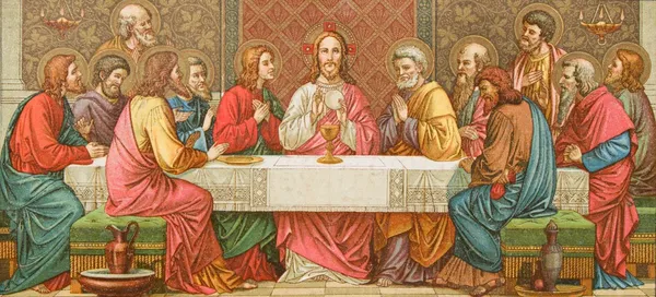 Last supper of Christ from old Missale Romanum from year 1924