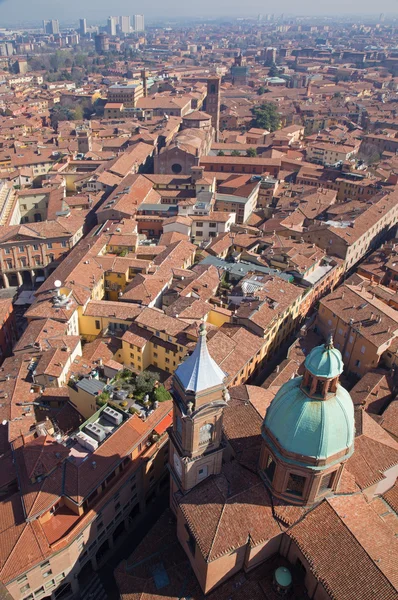 Bologna - Look down from Torre Asinelli to church of st. Bartolomeo e Gaetano.