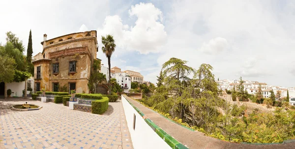 Beautiful panoramic photo of the house of the Moorish king. Casa del Rey Moro. Spanish city Ronda. Malaga. Andalusia. Spain.