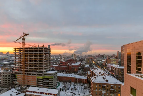 Sunset at the Construction Site