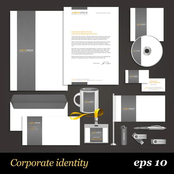 White corporate identity template