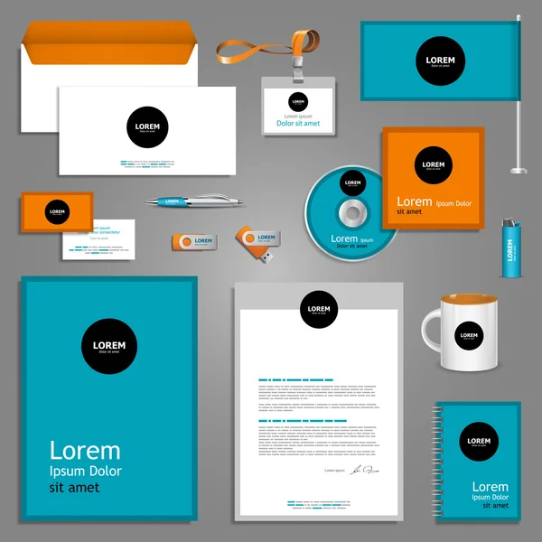 Color stationery template design.
