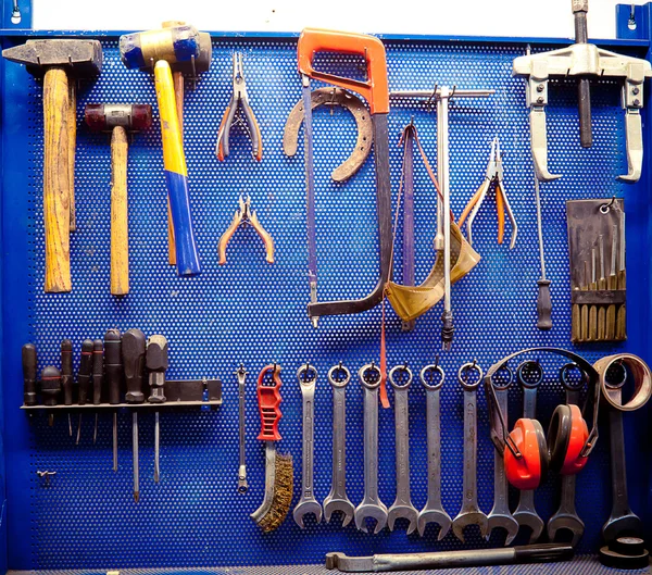 Tools in auto repairs shop