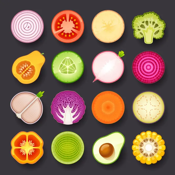 Vegetable icon set