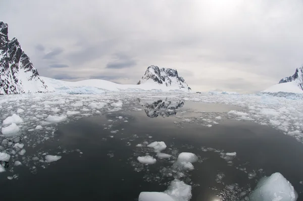 Broken ice in Antarctic ocean