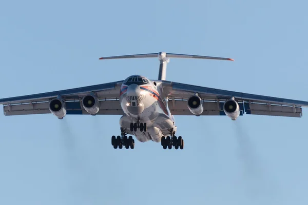 Cargo aircraft IL-76 Russian EMERCOM is landing