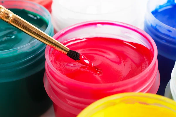 Brush and paint jar