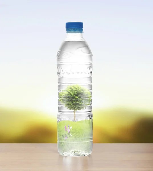 Polycarbonate plastic bottles of mineral recycling