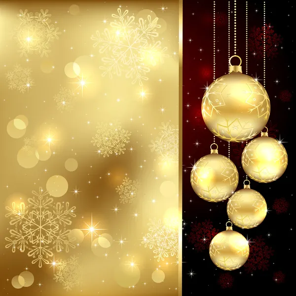 Gold Christmas baubles