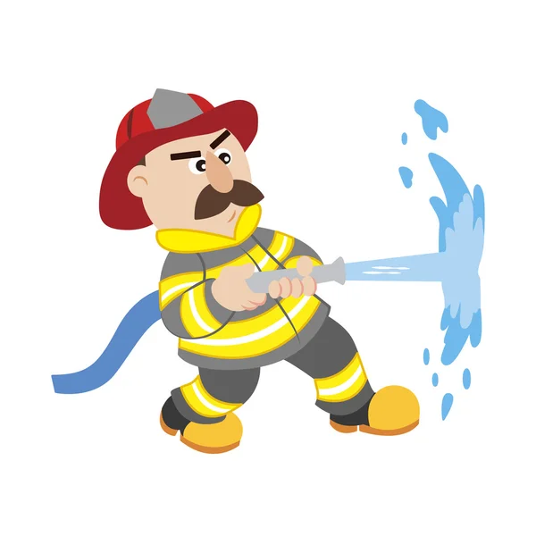 An illustration of cartoon fireman ,vector