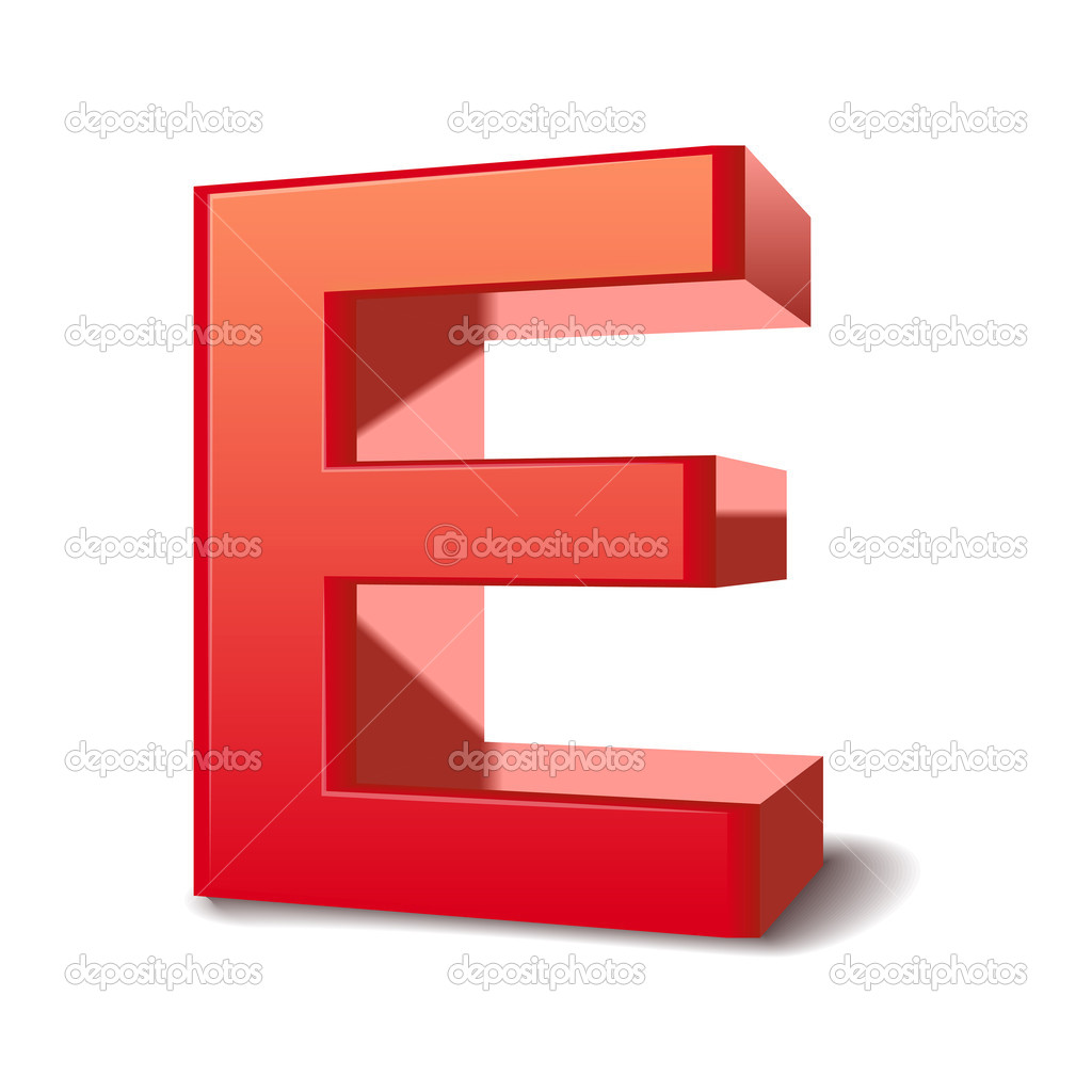 3d brief e — stockvector © kchungtw #37559583 Levendige achtergrond rode