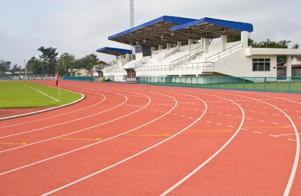 Stadium and runing track and field area