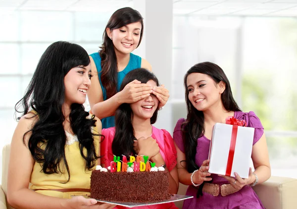 Beautiful girls celebrate birthday