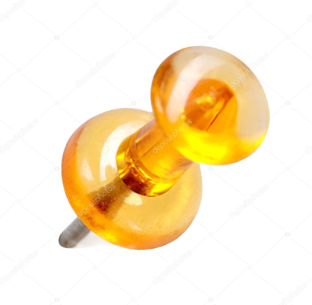 Close up of a transparent yellow pushpin — Stock Photo © odua 26801677