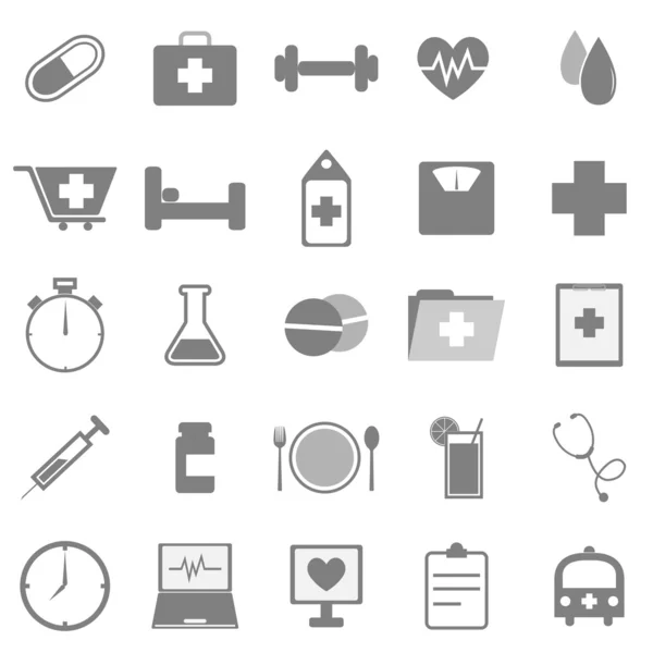 Health icons on white background