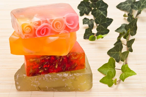 Handmade soaps and ivy