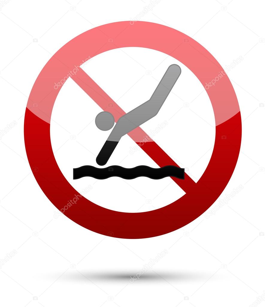 No diving sign — Stock Vector © pockygallery 24650785