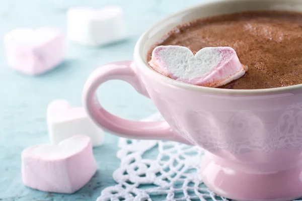 Hot chocolate and a heart shaped marsmallow