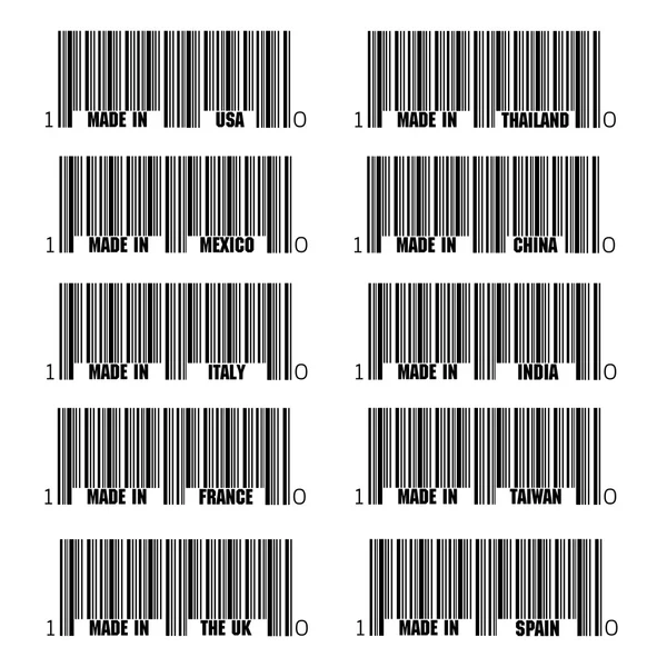 Conjunto de código de barras negra de hecho en símbolos, incluyendo