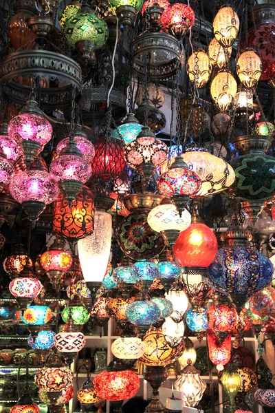 Turkish decorative colorful lamps .