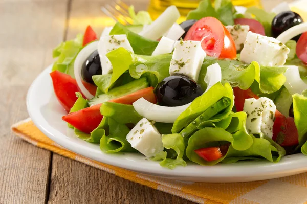 Greek salad in plate