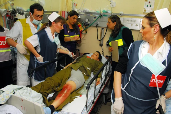 Israeli Medical teams practicing a mass casualty scenario
