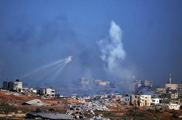 Aerial bombing explosion in Gaza Strip